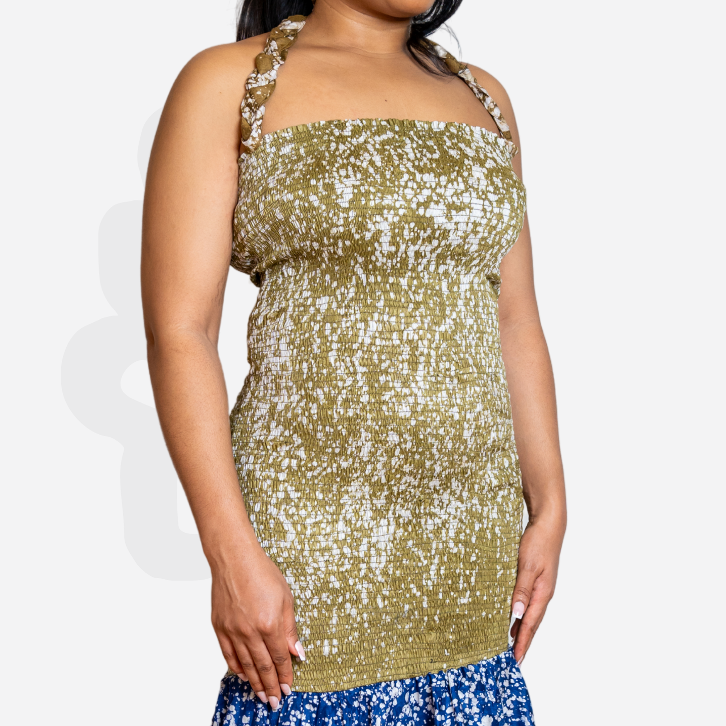 Colorful figure toning Summer Dress with Layers -Dyes of Desire